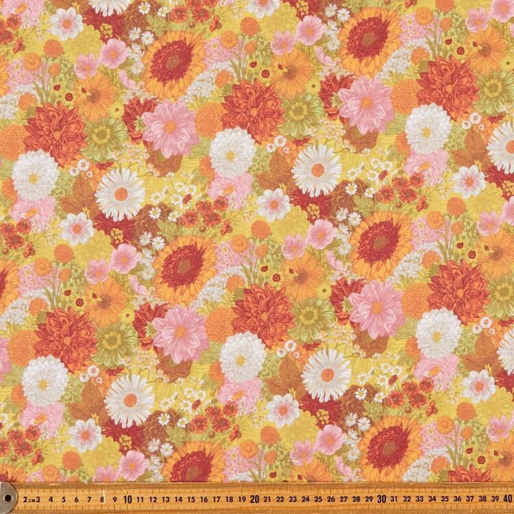 Bloom Printed 112 cm Organic Cotton Poplin Fabric
