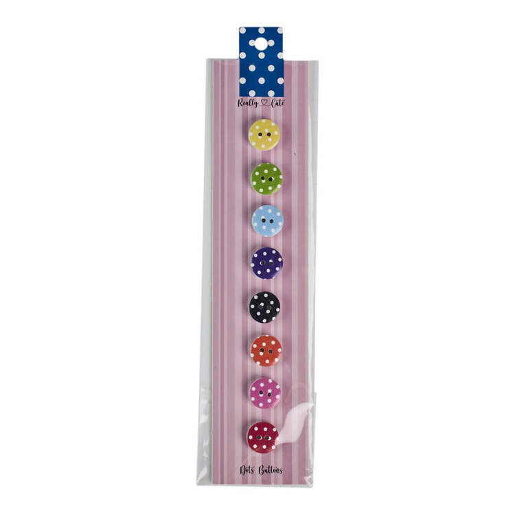Really Cute Polka Dot Buttons 8 Pack