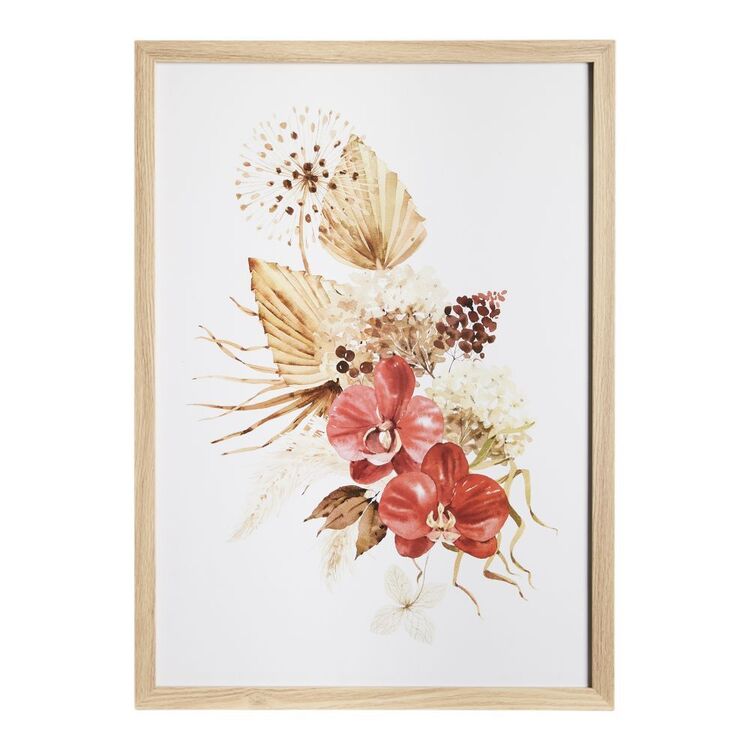 Cooper & Co Floral Arrangement A2 Framed Print Red & Natural A2