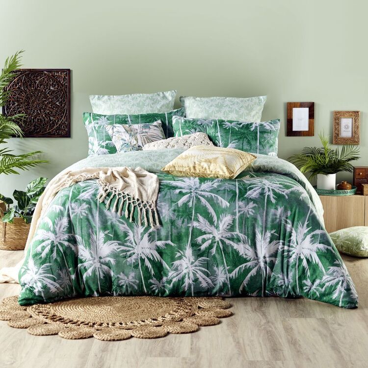 Ombre Home Lost In Paradise Palm Quilt Cover Set