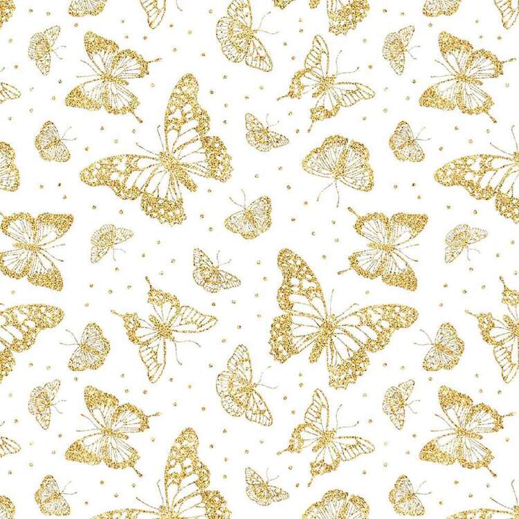 Bella! Glitz Butterfly Sky Glitter Cardstock Gold 12 x 12 in