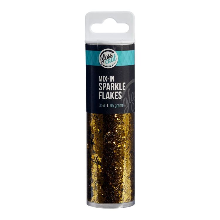 Glass Coat Liquid Glass Gold Sparkle Flakes