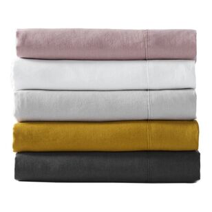 KOO Washed Linen Fitted Sheet Storm