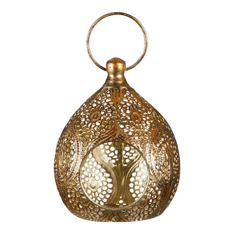 Living Space Gold Metal Candle Holder