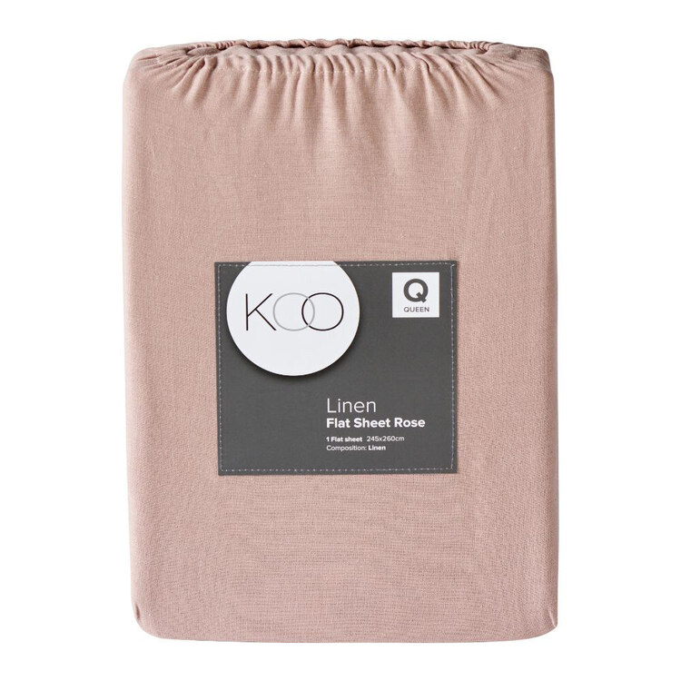 KOO Washed Linen Flat Sheet