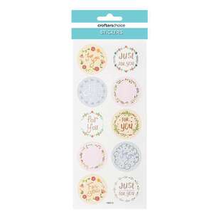 Crafters Choice Just For You Paper Sticker Multicoloured