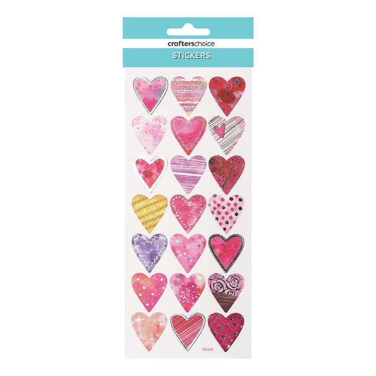 Crafters Choice Hearts Paper Foil Sticker