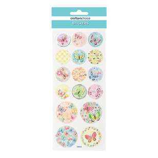 Crafters Choice Butterfly Paper Foil Sticker Multicoloured