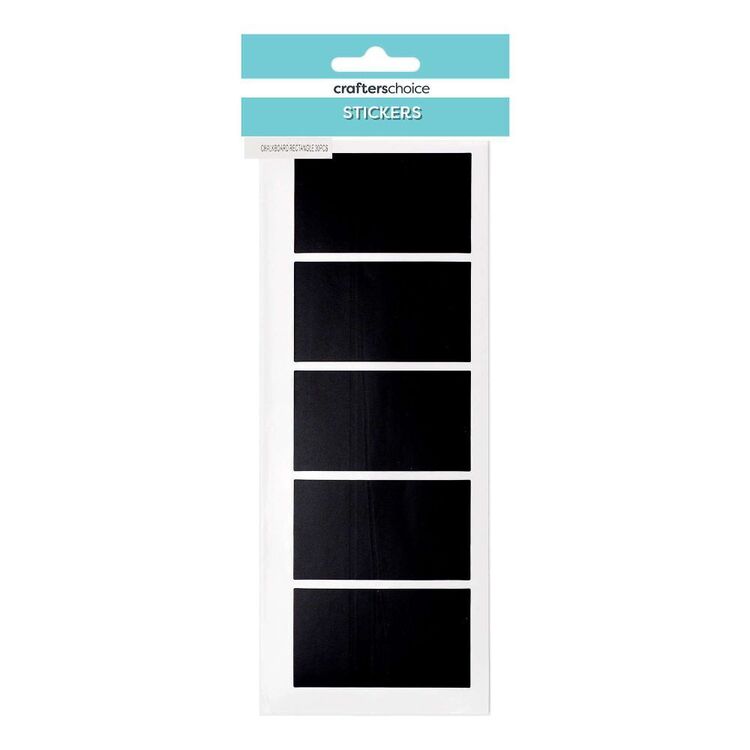 Crafters Choice Blackboard Rectangle Sticker Black