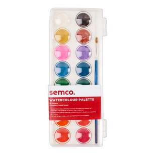 Semco 16 Colours Watercolour Palette Multicoloured