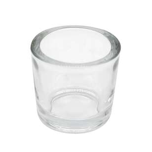 Living Space 6.5 cm Glass Candle Holder Clear 6 x 6.5 cm