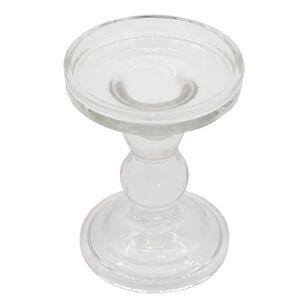 Living Space 11 cm Glass Candle Holder Clear 8 x 11 cm