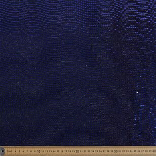 Rectangle Grid Patterned 140 cm Studio Sequin Fabric Navy & Black 140 cm