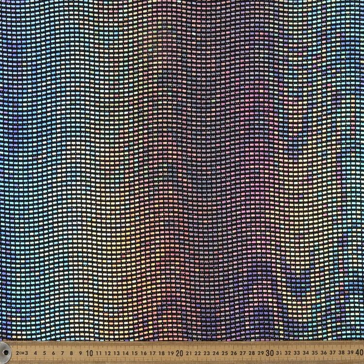 Rectangle Grid Patterned 140 cm Studio Sequin Fabric
