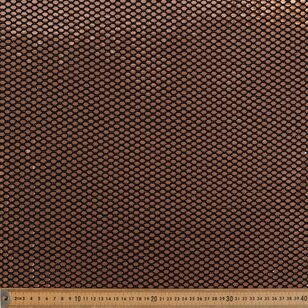 Honeycomb Patterned 140 cm Studio Sequin Fabric Copper & Black 140 cm
