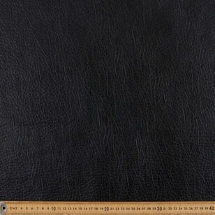 Plain 138 cm Textured Vegan Pleather Fabric Black 138 cm