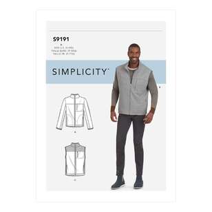 Simplicity S9191 Men's Vests & Jacket S - XXL