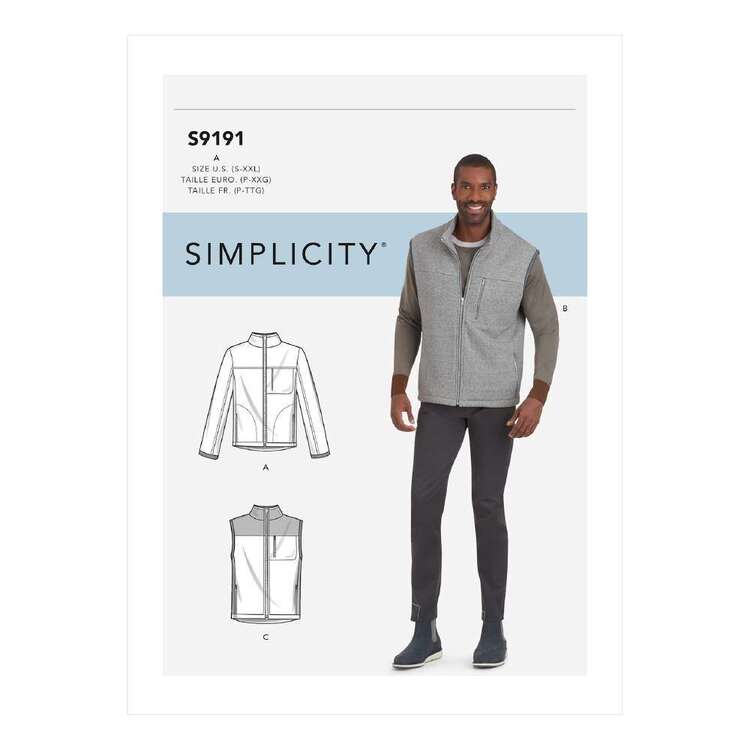 Simplicity S9191 Men's Vests & Jacket