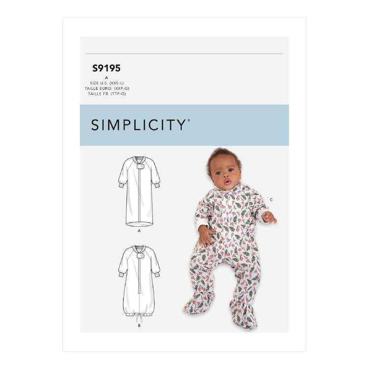 Simplicity S9195 Infants' Bunting & Jumpsuit