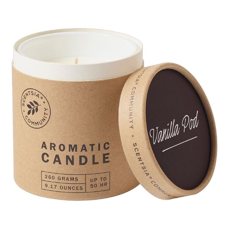 Scentsia Vanilla Pod Aromatic Candle Jar