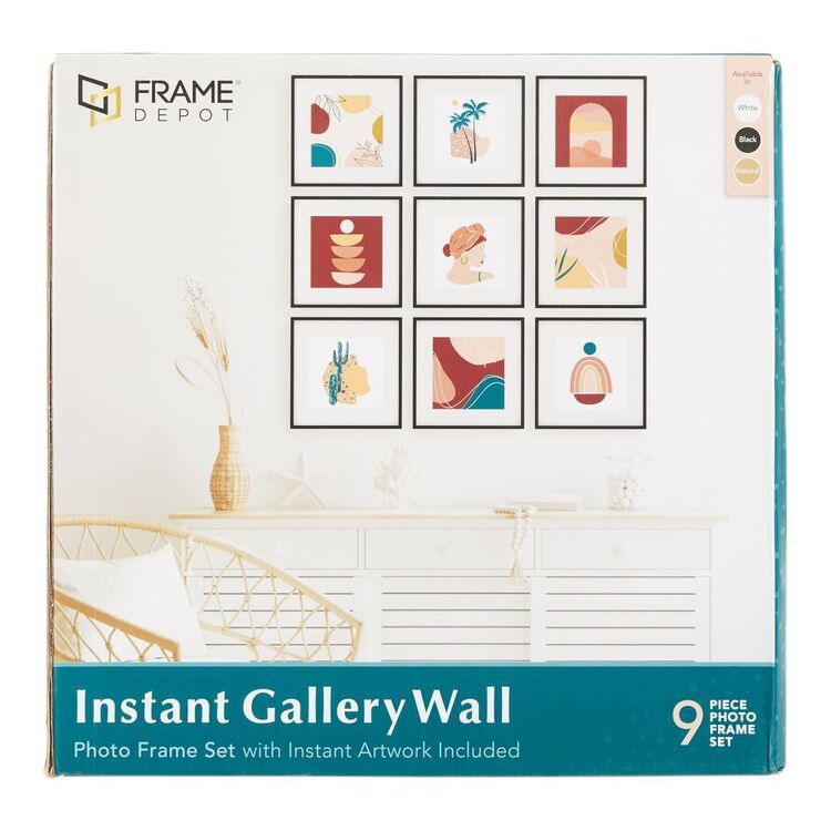 Frame Depot Instant Gallery Wall 9 Piece Photo Frame Set