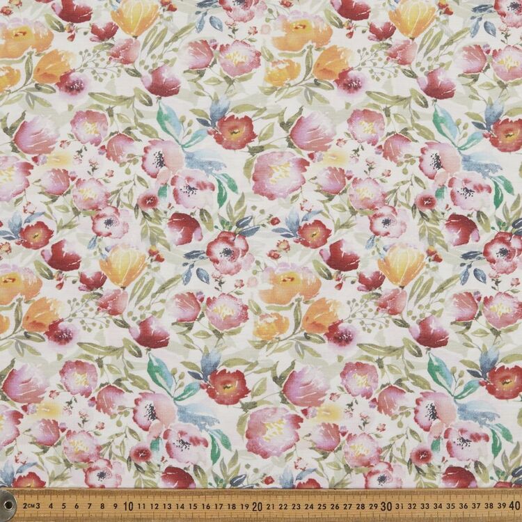 Garden Rose Printed 148 cm Tencel Jersey Fabric