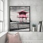 Colourclash Beach House Framed Canvas Black 75 x 60 cm