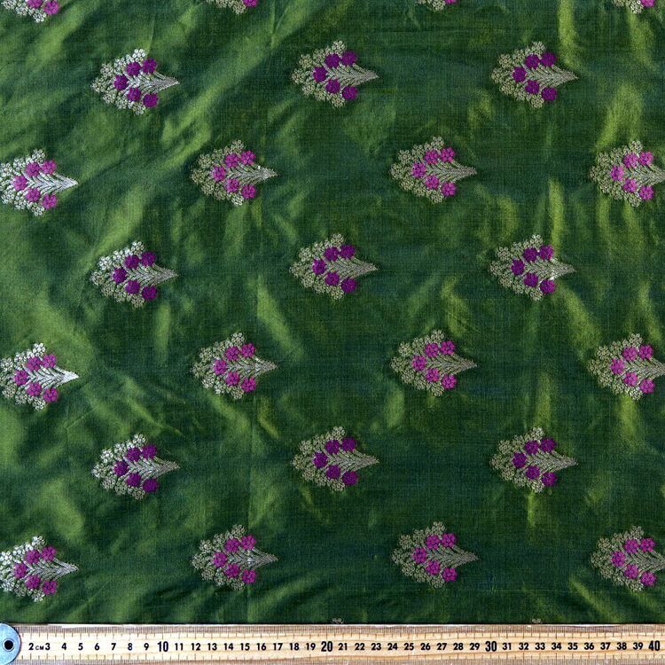 Floral Bunches Patterned 112 cm Jacquard Taffeta Fabric