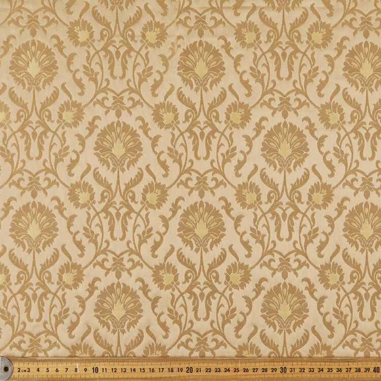 Filigree Floral #2 Patterned 140 cm Golden Brocade Fabric