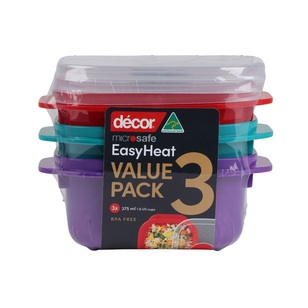 Decor Microsafe Value Pack 375 mL Containers Assorted