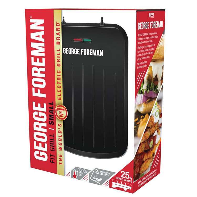 George Foreman Fit Mini Electric Grill Black George Foreman Fit Mini Electric Grill Black