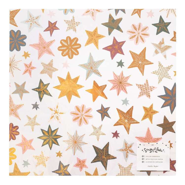Crate Paper Snow Flake 12 x 12 in Paper Pad Multicoloured 12 x 12 in