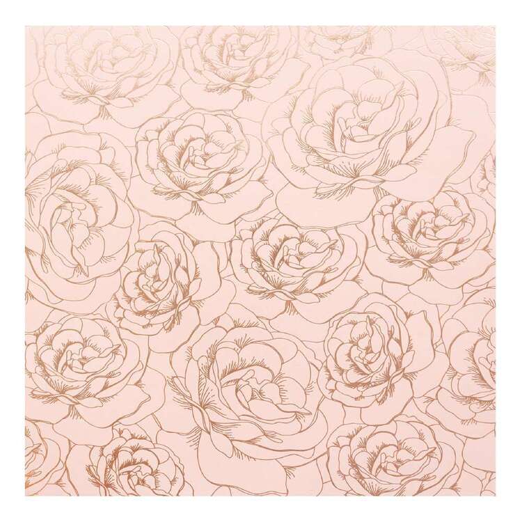 American Crafts Rose Gold Foil Roses 12 x 12 in Paper Multicoloured 12 x 12 in