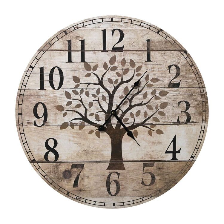 Cooper & Co 58 cm MDF Tree Clock Natural 58 cm
