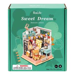 Robotime Sweet Bedroom Mini House Kit Multicoloured