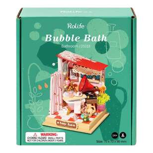 Robotime Bubble Bathroom Mini House Kit Multicoloured
