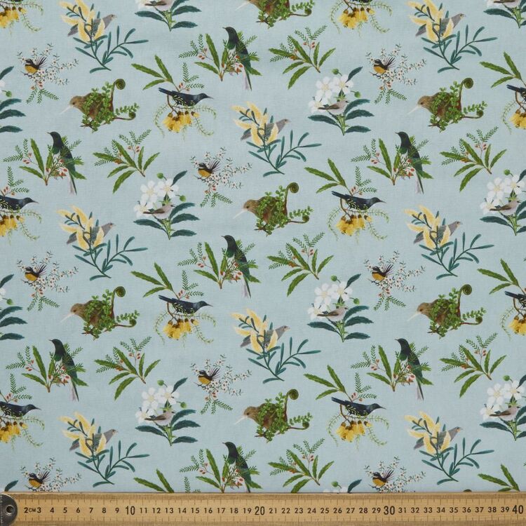 Katherine Quinn Bird & Flowers Printed 112 cm Cotton Fabric