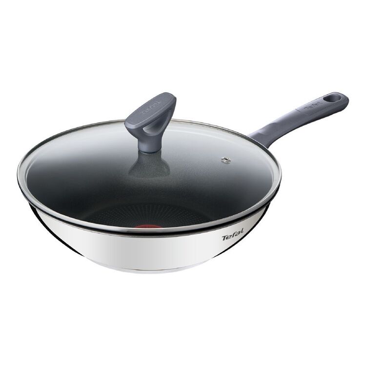 Tefal Daily Induction Wok Stainless Steel Cook Lid With cm 28