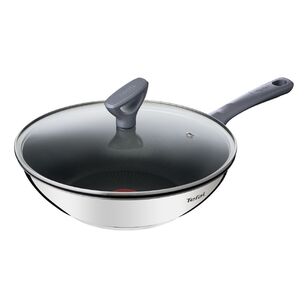 Tefal Daily Cook 28 cm Induction Wok With Lid Stainless Steel 28 cm