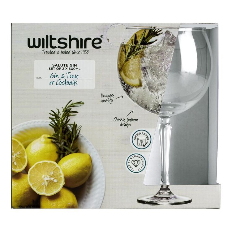 Wiltshire Salute Gin Balloon 2 Piece Set Clear 600 mL