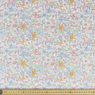 Wild Bloom Printed 112 cm Organic Poplin Fabric Pink 112 cm
