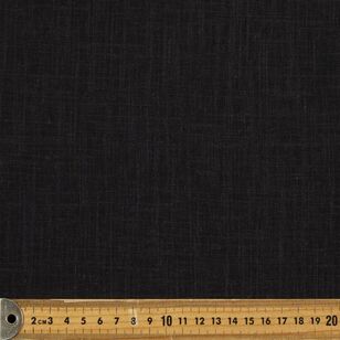 Plain 135 cm Rayon Linen Slub Fabric Black 135 cm