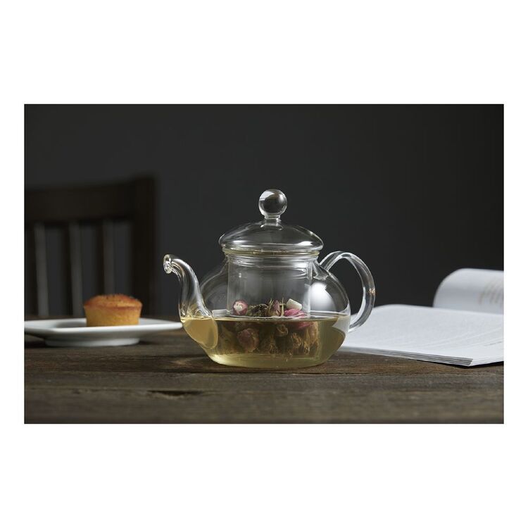 Leaf & Bean Glass Teapot Clear 600 mL