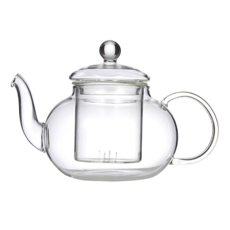 Leaf & Bean Glass Teapot
