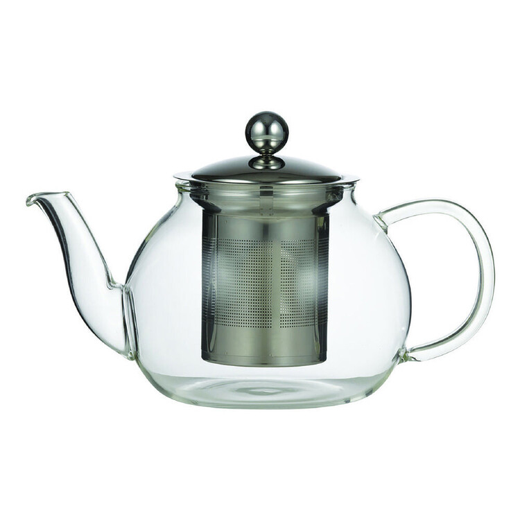 Leaf & Bean Camellia Teapot With Filter Clear & Stainless Steel