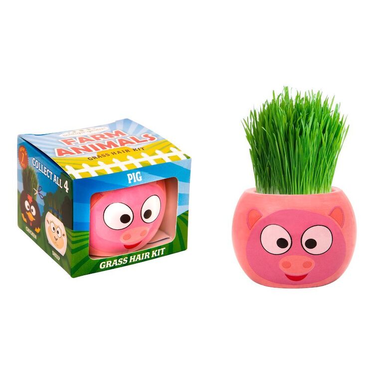 Grass Hair Kit Farm Animals Pig