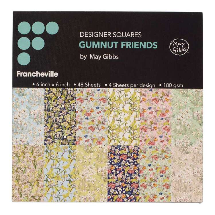 Francheville Designer Squares Gumnut Friends By May Gibbs Paper Pad