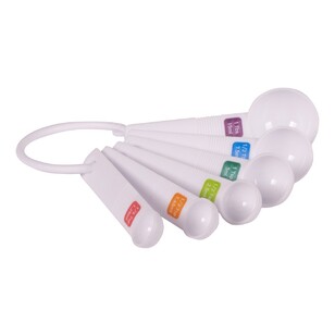 Avanti Plastic Measuring Spoons 6 Piece Set White