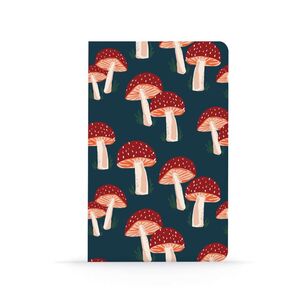 Denik Navy Mushroom Notebook Multicoloured