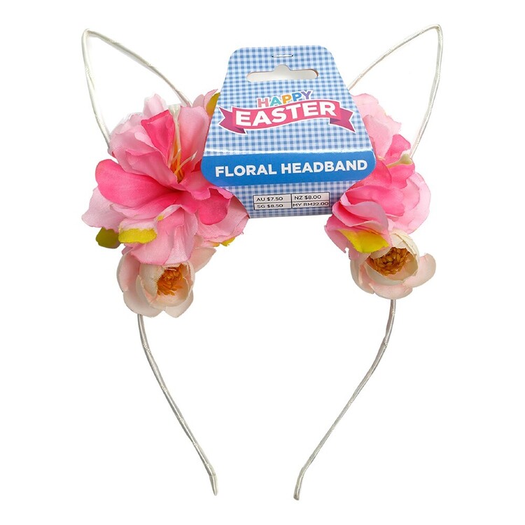 Happy Easter Pastel Floral Headband